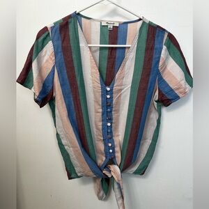 Madewell Multicolor Striped Button-Down Top